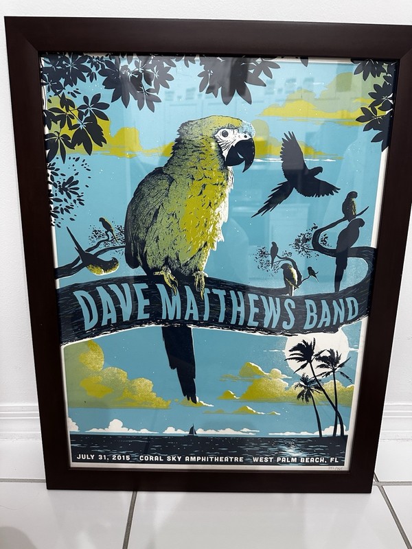 Dave Matthews Band Poster 7.25.2015 West Palm Beach  #392/765. Rock & Roll Music