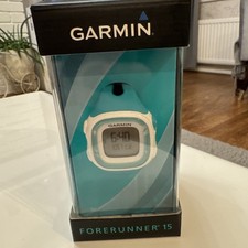 Garmin Forerunner 15 GPS Orologio da Corsa Teal/Bianco - Funzionante con Cavo di Ricarica