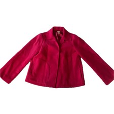 Chicos Pink Blazer Jacket Women Size 1 Collared Pockets Lightweight Size 1