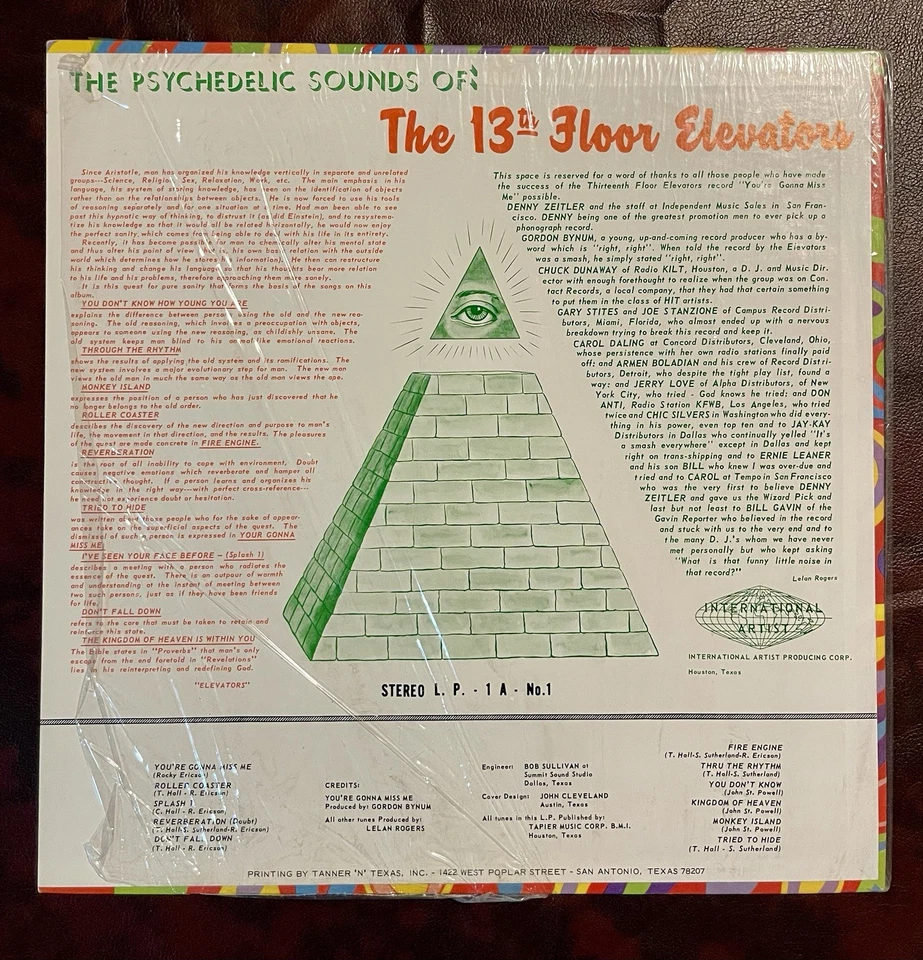 13th Floor Elevators "Psychedelic Sounds Of" -Original 1967 Stereo Press VG+/NM- - Image 2 of 4