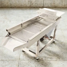 Two Motors Stainless Steel Sifter Linear Vibrating Screen Shaker 7mm Screen 110V