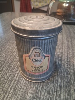 Vintage Chief Northwest Products Metal Ware Trash Can Salesman Sample