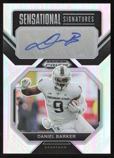 2023 Prizm Sensational Signatures Silver Daniel Barker #SS-DAB Michigan St.