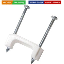 Plastic Staple, 1/2 in., 14/2, 12/2, 10/2 NM Cable, White