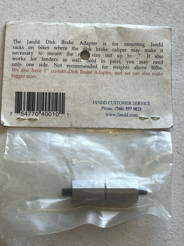 Jandd Mountaineering Rack / Carrier / Fender Disc Brake Adapter Pair 3/4" - Image 3 of 3