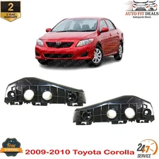 Front Bumper Brackets Support Left & Right Side Plastic For 09-10 Toyota Corolla