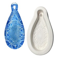 6.25"X 3.25" Deep 2" Crystal Tear Ornament Mold Glass Fusing