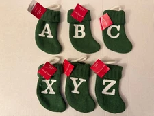 Christmas Mini Stockings, Monogrammed with Various Letters -  Wondershop