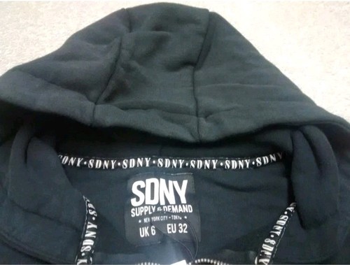 Supply & Demand 1/2 Zip Cropped Overhead Hoodie Ladies Size: 6 - Picture 10 of 11