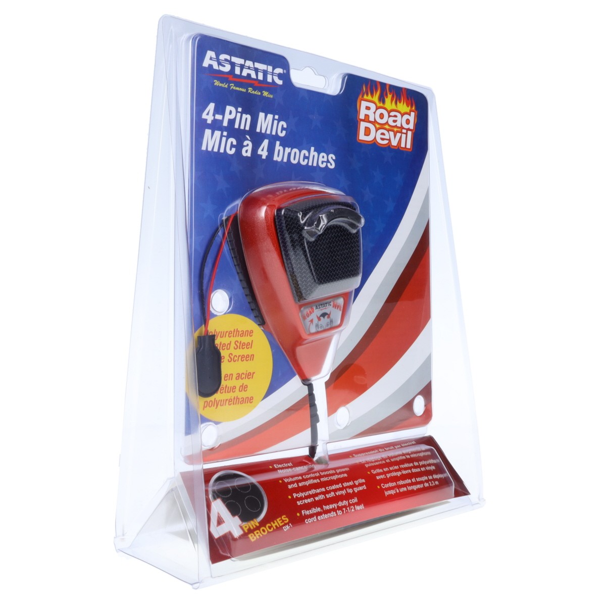 Astatic Road Devil Amplified 4-Pin CB Microphone RD104E Road Devil
