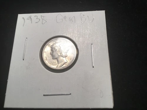 A Gem BU 1938 Dime With Full Bands