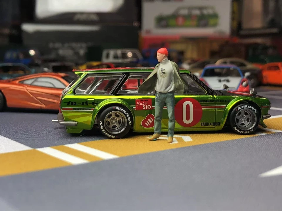 Kaido House 1:64 KHMG 164 Datsun Kaido 510 Wagon OG Figura Blanca Modelo Diecast Foto 3 de 4