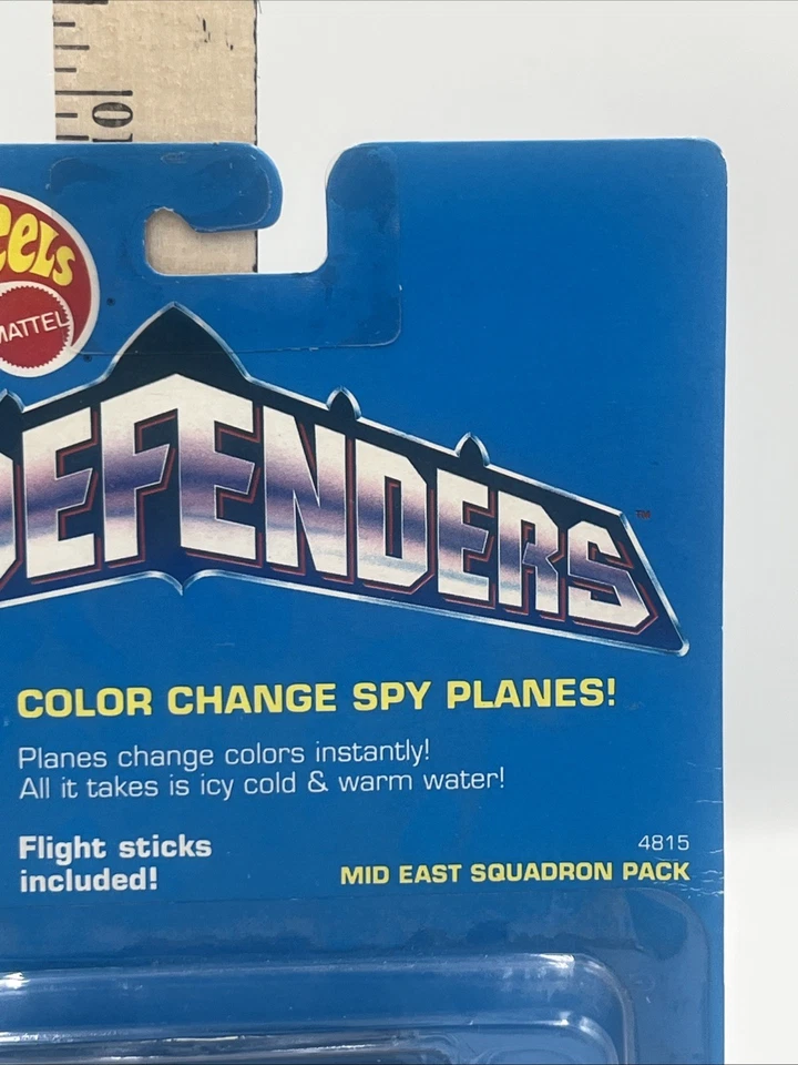 Винтаж 1989 Hot Wheels Micro Air Defenders изменение цвета редкая упаковка 4815 Squadron - Изображение 3 из 4