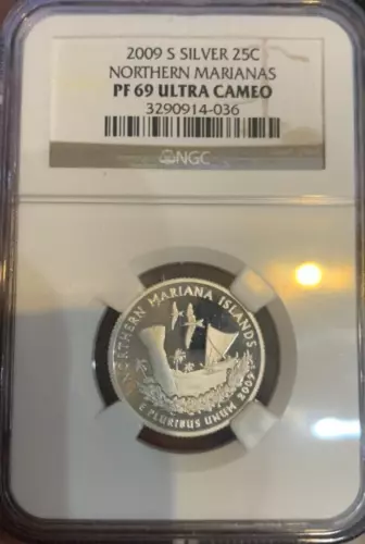 2009 S Northern Marianas Quarter 25c NGC PR69 Ultra Cameo Blast White SILVER