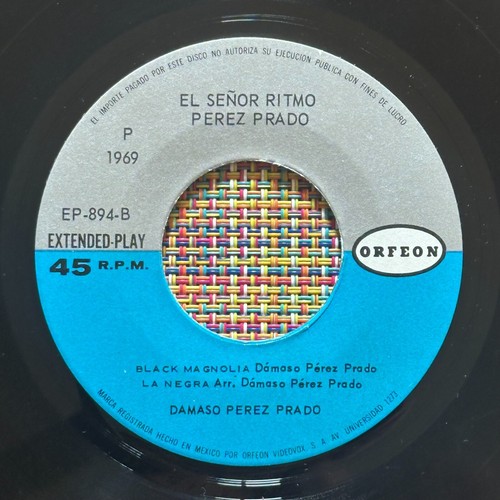 PEREZ PRADO - Black Magnolia / RARE LATIN FUNK JAZZ GROOVE MAMBO EP ORFEON - Picture 4 of 4