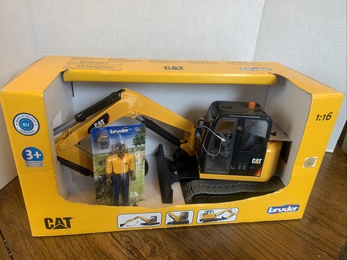 bruder mini excavator with worker