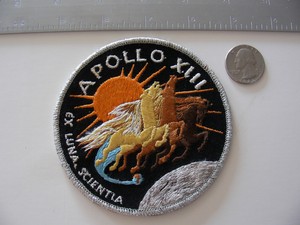 Vintage-Original-Apollo-XIII-13-AB-Emblem-Patch-Rare-039-Dark-Horse-039-Variant-NASA