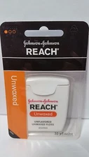Reach Floss Unflavored Unwaxed Johnson & Johnson (1) Sealed Pack 55 Yards