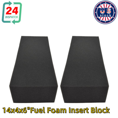 Fuel Cell Foam Block 14x4x6'' Inch Single Anti-Slosh Pump Gas Fuel Cell 2PCS
