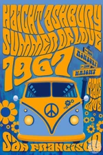 Magic Bus Summer of Love 1967 San Francisco Art Wall Room Poster - POSTER 20x30