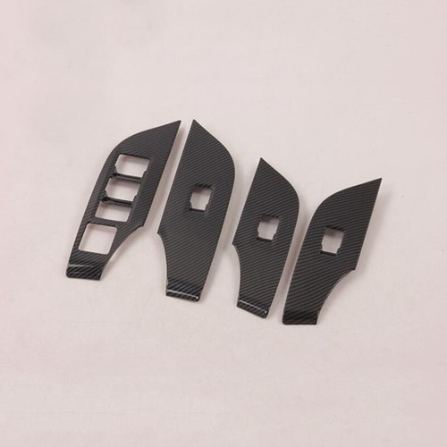 Carbon Fiber 4X Window Lift Switch Panel Cover Trim For Toyota RAV4 2019-2024 - Picture 5 of 6