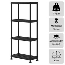 Kunststoffregal Haushaltsregal Kellerregal Garagenregal Büro Regal 143x60x30cm