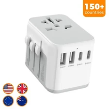 Travel Universal Power Adapter with 2 USB  Wall Charger Travel Adapter USA to EU