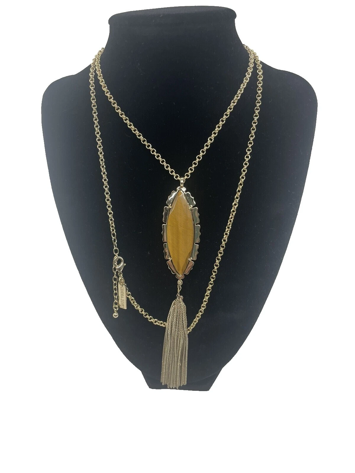 Kendra Scott 虎眼石时尚项链和吊坠