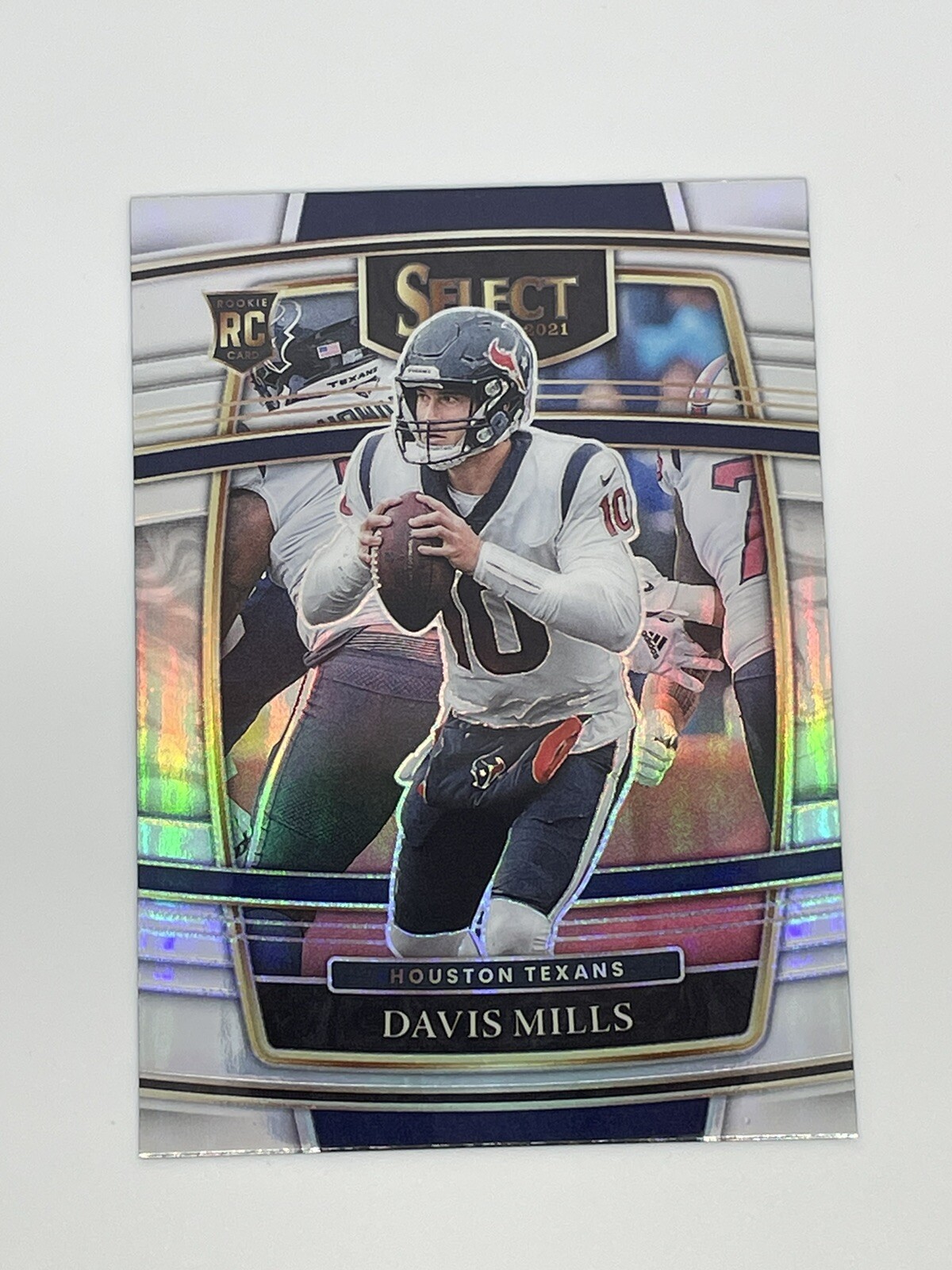 2021 Panini Select No. 65 Davis Mills Silver Prizm Rookie Card -Texans
