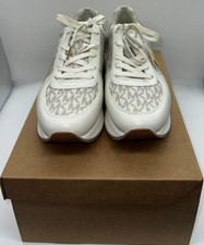 Michael Kors Monique Trainer Sneakers Cream/White/Gold Women's Size 8.5 M US