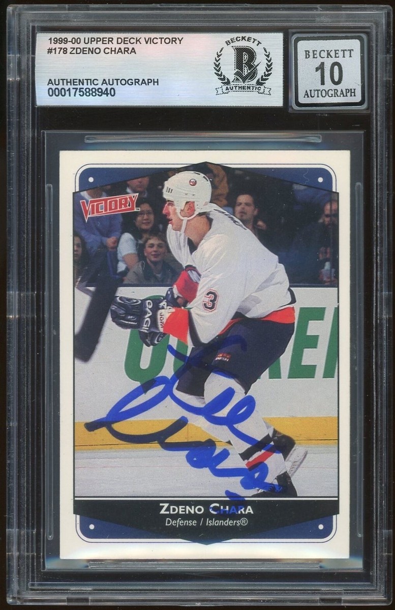 Zdeno Chara Signed 1999-00 Upper Deck Victory Card #178 BAS 10