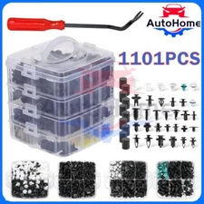 1101PCS Car Retainer Clips Auto Fasteners Push Trim Clips Pin Rivet Bumper Kit