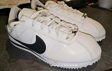 Nike Cortez White Leather Sneakers Shoes 904764 -102 Size 5Y
