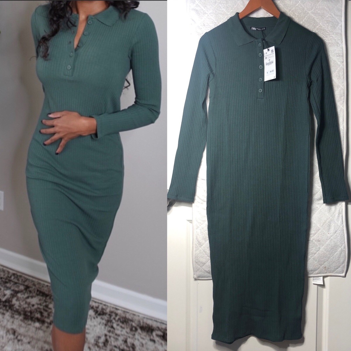 ribbed polo dress zara Zara polo ribbed dress