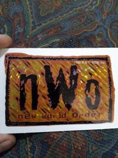 Vintage 1998 WCW NWO Pro Wrestling Refractor Vending Machine Sticker WWF