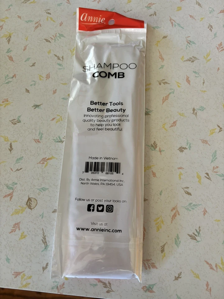Annie Shampoo Hair Comb - Red New - Image 2 of 2