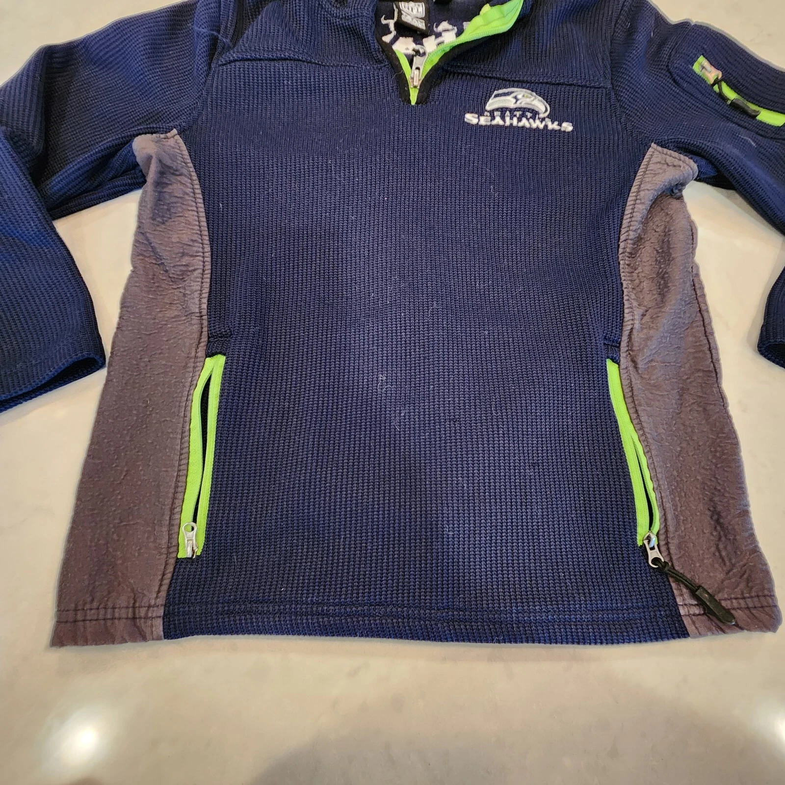 VETEMENTS Felpa pullover NFL Teen Abbigliamento Seattle Seahawks con cappuccio maniche lunghe M 10 12