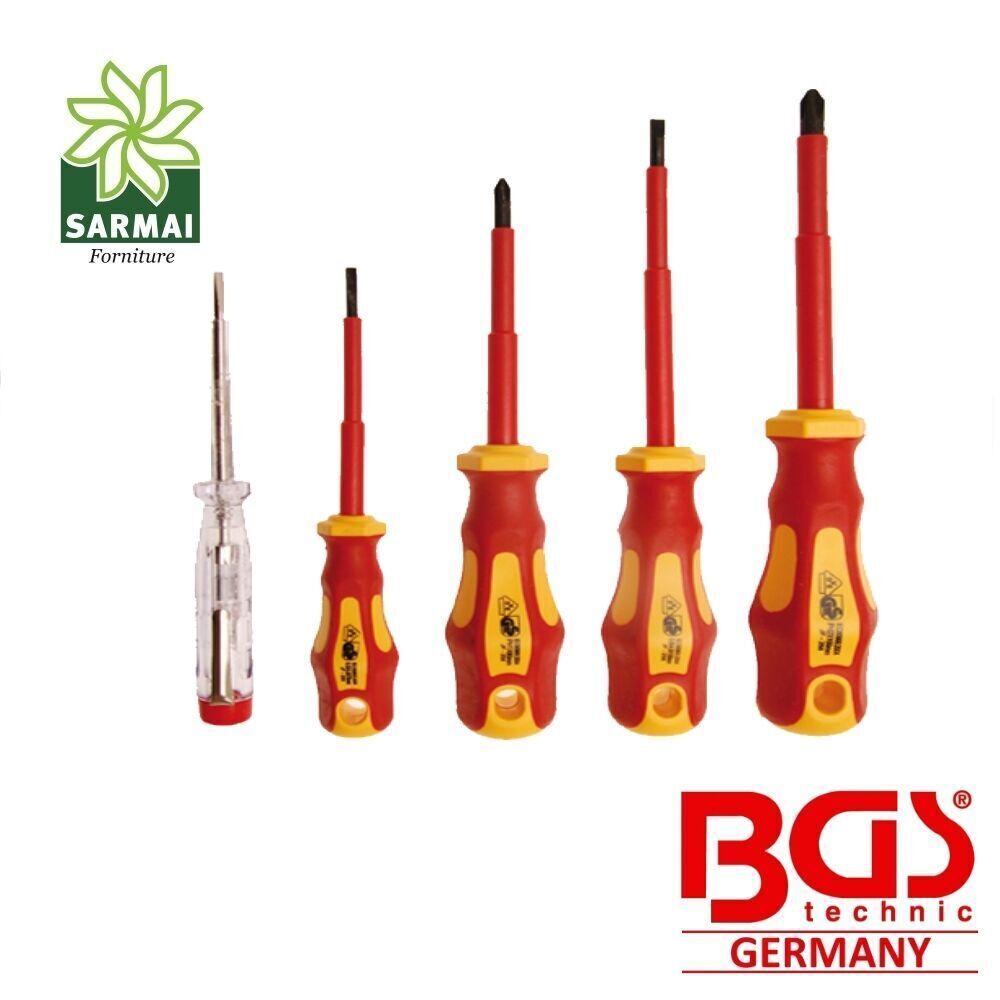 SET CACCIAVITI 5 PZ. CON CERCA FASE ELETTRICISTA CASA BGS 35815