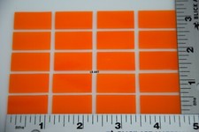 0025.50 - 20 PIECES THIN TANGERINE ORANGE OPAL 1/2" x 1" BULLSEYE GLASS 90 COE