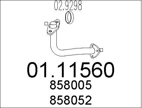 Tuyau d'échappement Opel Astra F 1.6 pour supprimer les fuites de gaz de break