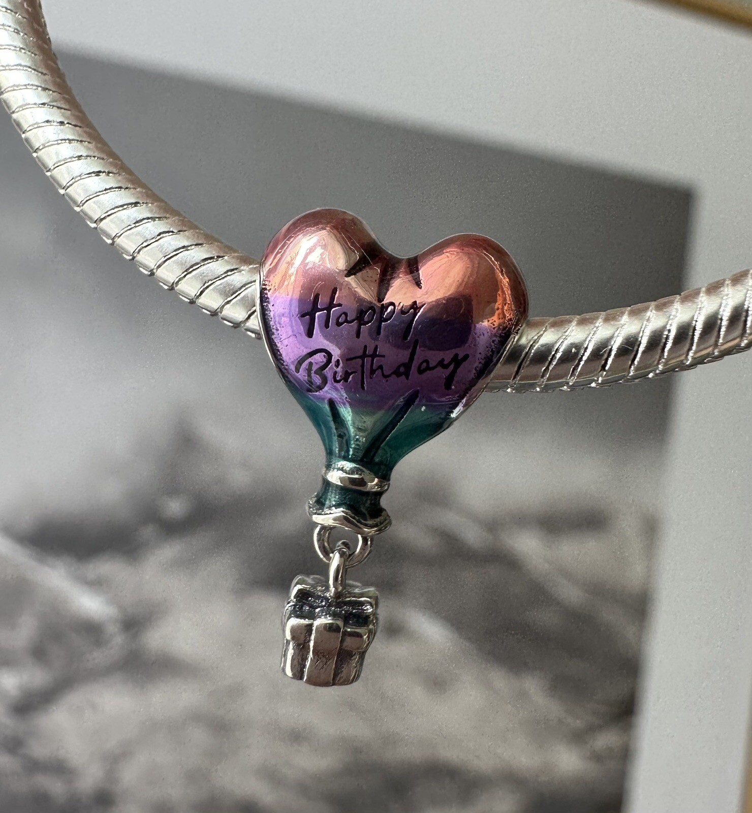 Pandora Charm Silver Happy Birthday Hot Air Balloon Dangle Talenteo