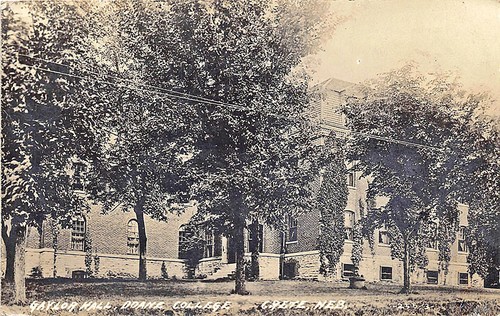 Crete NE Gaylor Hall Doane College RPPC Postcard - 第 1/2 張圖片