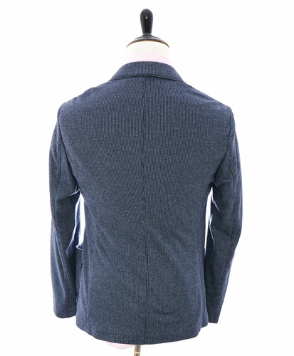 $1,495 ARMANI COLLEZIONI-Ungefütterter blauer Hahnentritt-Slim aktualisierter Baumwollblazer-42R - Bild 9 von 9