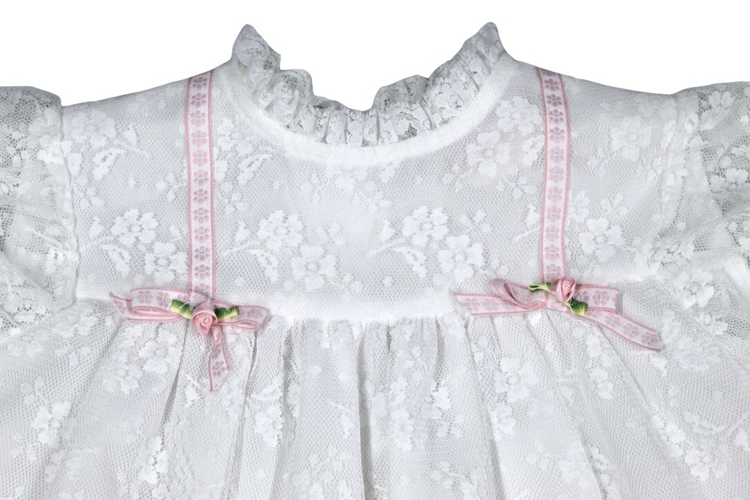 ワンピース Cotton lace ribbon dress cotton lace ribbon dress – BUNNY APARTMENT