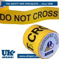 DO NOT CROSS barrier hazard warning cordon tape - handy 20M roll