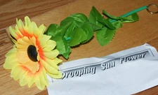 Wilting Sunflower -- cloth, not feathers; more realistic looking      TMGS