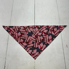 Red White Blue American Flag Print 1 Pc Fourth Of July Dog Bandana One Size NEW