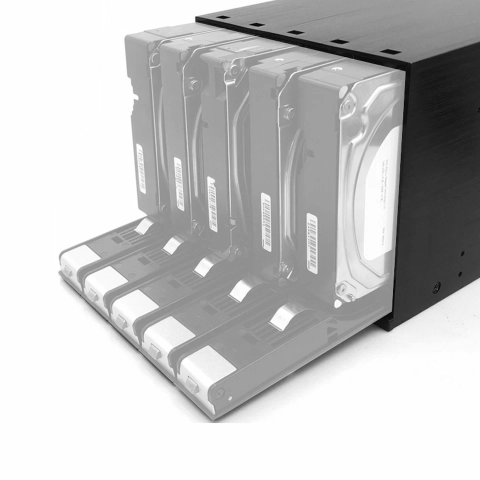 TOOLFREE 3.5 inch 3/4/5-bay SATA/SAS Hard Drive Tray Hard Disk Enclosure Box New - Image 3 of 4