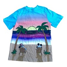 Disney Parks T-shirt Mickey Minnie Mouse On The Beach Boy s Size L