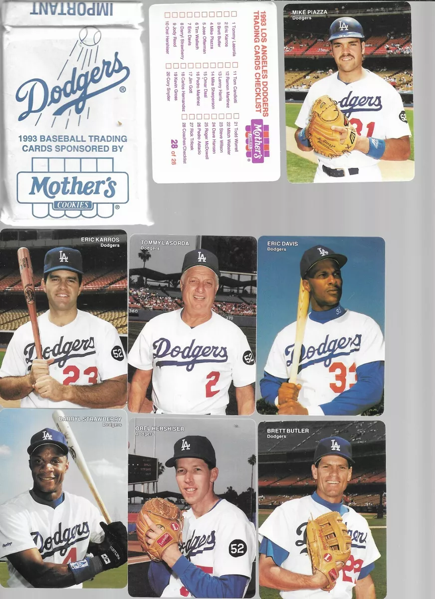 L.A. DODGERS 1993 MOTHERS COOKIES SET-PIAZZA,KARROS,HERSHISER,ERIC DAVIS,ETC  | eBay